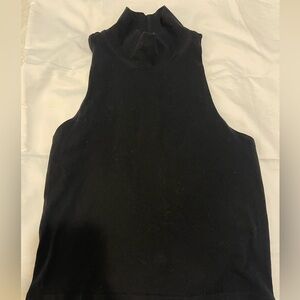 Express black mock neck sleeveless shirt size large